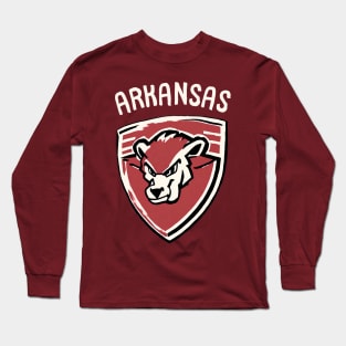 Vintage Arkansas Football Team Player Summer Camp Arkansas Spring Game Day Long Sleeve T-Shirt